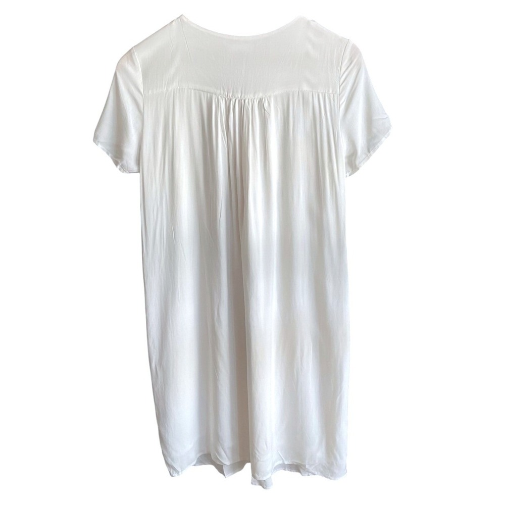 NEW Lulus Size Small Down in Kokomo Ivory Embroidered‎ Shift Dress Short Sleeve - Picture 3 of 6